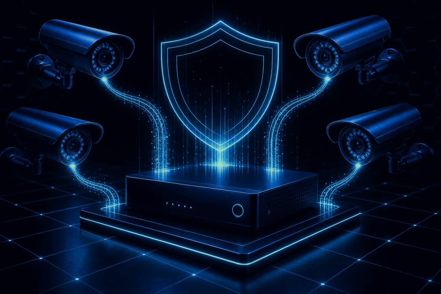 Cámaras CCTV conectadas a NVR